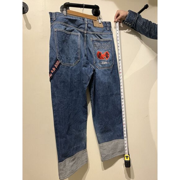 Vintage Wu Tang Clan Hip Hop Wide Rap Jeans Size 36 - Picture 9 of 11